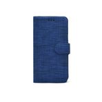 TahTicMer Iphone 12 Pro Uyumlu Kılıf Kumaş Kredi Kartı Para Bölmeli Standlı Exclusive Spor Cüzdan, Mavi