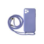 TahTicMer Iphone 13 Pro Max Uyumlu Kılıf Lansman Boyuna Asmalı Ipli Kamera Korumalı Kapak, Lila