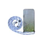 TahTicMer Iphone 8 Plus Uyumlu Kılıf Simli Boyuna Asmalı Ipli Kamera Korumalı Kapak, Sarı