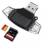 TahTicMer Kart Okuyucui 3 in 1 Lightning Type C SD TF Micro Sd C 3.0 Flash Dosya Aktarım Çevirici Dönüştürücü Apple ios Android ile Uyumlu ürün