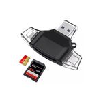 TahTicMer Kart Okuyucui 3 In 1 Lightning Type C Sd Tf Micro Sd C 3.0 Flash Dosya Aktarım Çevirici Dönüştürücü