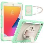 TahTicMer Kılıf Strap Elden Geçmeli Katmanlı Zırhlı Tank Darbe Korumalı Silikon Kapak Yeşil Apple iPad Air 4. Nesil A2316 A2324 A2325 A2072 10.9 inç Uyumlu ürün