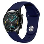TahTicMer Kordon Kayış Silikon Lacivert Samsung Galaxy Watch 3 45mm Galaxy Watch 46mm Gear S3 Classic S3 Frontier Galaxy Watch Active Gear S2 Classic ile Uyumlu ürün