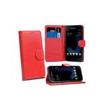 TahTicMer Lg G4 Kılıf Cüzdan Kredi Kartı Bölmeli Standlı Kartlıklı Deluxe Kapak, Kırmızı