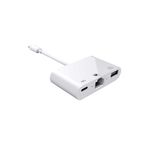 TahTicMer Lightning 3in1 Ethernet RJ45 ve USB Kamera Adaptörü Lightning To Ethernet Kamera Çevirici Adaptör Kamera Okuyucu OTG Pd USB