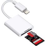TahTicMer Lightning To SD Card Camera Reader Kablo iPhone 11 12 13 14 Uyumlu SD Micro SD Kart Okuyucu Kablo Adaptör