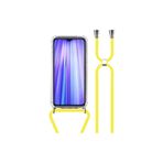 TahTicMer Oppo A9 2020 Uyumlu Kılıf Ipli Boyundan Askılı Darbe Emici Antishock Kapak, Sarı