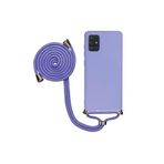 TahTicMer Realme 5i Uyumlu Kılıf Boyuna Askılı Ipli Lansman Kapak, Lila
