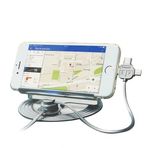 TahTicmer Remax Letto Araç İçi Telefon Tutucu Car Holder Stand Telefon Şarj Aleti Micro Usb Lightining Manyetik Usb Şarj Gümüş-Gri