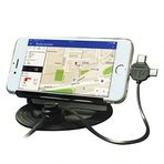 TahTicmer Remax Letto Araç İçi Telefon Tutucu Car Holder Stand Telefon Şarj Aleti Micro Usb Lightining Manyetik Usb Şarj Siyah