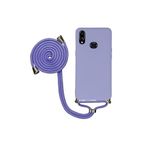 TahTicMer Samsung Galaxy A10s A107 Uyumlu Kılıf Boyuna Askılı Ipli Lansman Kapak, Lila
