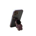 TahTicMer Samsung Galaxy A13 A135 Uyumlu Kılıf Astronot Gizli Standlı Silikon Lazer Arkası şeffaf Tpu Lila
