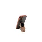 TahTicMer Samsung Galaxy A20 A205 Uyumlu Kılıf Astronot Gizli Standlı Silikon Lazer Arkası şeffaf Tpu Pembe
