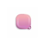 TahTicMer Samsung Galaxy Buds 2 Pro Uyumlu Kılıf Renkli Sert Plastik Askılı Darbeye Dayanıklı Kapak, Pembe