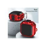 TahTicMer Samsung Galaxy Buds 2 Uyumlu Kılıf Antishock Darbe Korumalı Kılıf, Kırmızı