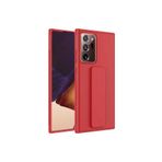 TahTicMer Samsung Galaxy Note 20 Ultra N985 Kılıf Silikon Standlı Elden Geçme Mıknatıslı Hand Strap, Kırmızı
