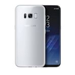 TahTicMer Samsung Galaxy S8 G950 Kılıf Şarj Kulaklık Kamera Korumalı Tıpalı Silikon Şeffaf