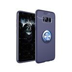 TahTicMer Samsung Galaxy S8 Plus G955 Kılıf Silikon Yüzüklü Standlı Metal Araç Tutuculu Ravel Tpu, NoColor-8c30e77b