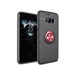 TahTicMer Samsung Galaxy S8 Plus G955 Kılıf Silikon Yüzüklü Standlı Metal Araç Tutuculu Ravel Tpu, NoColor-efa43724