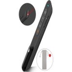 TahTicMer Sunum Kumandası Kablosuz Lazer Sunum Kalemi Wireless Laser Pointer Sunucu Uzaktan Slayt Atlama 2.4 GHz USB Kontrolü Laser Pointer Kalem Siyah