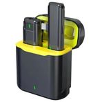 TahTicMer Type-C Girişli Kablosuz Yaka Mikrofonu Powerbank Dock Şarj Kutulu Tak ve çalıştır Klipsli Yaka Mikrofonu Kayıt Mini Gürültü Azaltma Hızlı Eşleştirme