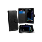 TahTicMer Vestel Venüs 5.0v Kılıf Cüzdan Kredi Kartı Bölmeli Standlı Kartlıklı Deluxe Kapak, Siyah