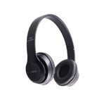 TahTicMer Wireless Bluetooth Kablosuz Kulaklık Kulak Üstü Mp3 Extra Bass Fm Radyo Aux Hafıza Kart Girişli, Siyah