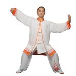 Tai Chi Kıyafeti, Erkek Kadın Tai Chi Kung Fu Üniforma Çok Renkli Çoklu Boyutlar(White-orange,170)