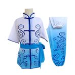 Tai Chi Kıyafeti, Kung Fu Takım Elbise Geleneksel Wushu Tai Chi Sahne Üniforma Renkli 110-180 cm Erkek Kız(Blue,140cmcm)