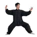 Tai Chi Kıyafeti, Kung Fu Takım Elbise Tai Chi Giyim Yetişkin Erkekler Ve Kadınlar İçin İpek Çok Renkli Çoklu Boyutlar(Black,S)