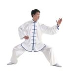 Tai Chi Kıyafeti, Kung Fu Takım Elbise Tai Chi Giyim Yetişkin Erkekler Ve Kadınlar İçin İpek Çok Renkli Çoklu Boyutlar(Blue Edge,S)