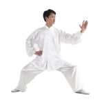 Tai Chi Kıyafeti, Kung Fu Takım Elbise Tai Chi Giyim Yetişkin Erkekler Ve Kadınlar İçin İpek Çok Renkli Çoklu Boyutlar(White,L)