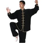 Tai Chi Kıyafeti, Tai Chi Takım Elbise Geleneksel Giyim Uzun Kollu Wushu Erkekler Kung Fu Üniforma Çoklu Boyutlar(Color12,L)