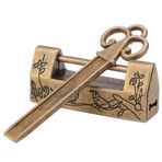 Taidda- 【2021 Yeni Yıl Teklifi】 Antik Asma Kilit, Vintage Asma Kilit, Dekoratif Asma Kilit, Sağlam Kutusu Küçük Çekmeceli Takı Dolabı (Magpie Bronze)