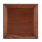Taidda Servis Tabağı, Dayanıklı Ahşap Basit Stil Benzersiz Doku Kare Ahşap Tepsi, Restoran Sofra Takımı Ev Otel için 16,5 * 16,5 * 2 cm
