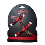 Tailpetz Cat Harnes Kırmızı Ayarlanır Kedi Gezdirme Takım Tasması