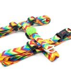 Tailpetz H-Tipi Göğüs Tasması Ayarlanabilir, Konforlu ve Dayanıklı Desenli Köpek Tasması (MEDIUM, RAINBOW)