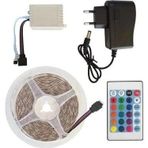 Tak Çalıştır Pratik 5 Metre RGB Şerit Led Seti Yarı Silikonlu