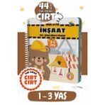 Tak-çıkar Cırt Cırtlı Minik Ayı ile İnşaat Aktivite Kitabı 44 Adet Cırt, Okul Öncesi Eğitim Kitabı