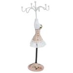 Takı Ekran Standı, Takı Ekran Tutucu Kolye Depolama Polyresin Bebek Tutucu Takı Stand Ekran Küpe Döner Braket (Şampanya Rengi No. 3)