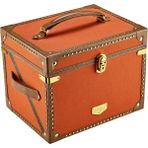 Takı Kutusu Trunk 190. Yıl Sınırlı Seri Deri Detaylı Vintage 28X22X22 cm - Turuncu