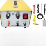 Takı Pulse Kaynak Makinesi, 30a/80a Nokta Kaynakçı Profesyonel Takı Kaynakçı Makinesi Kendin Yap Kaynak Aracı Seti Güç Regülatörlü, Ayak Pedalı Altın Gümüş Değerli Metal, 30A, 220V