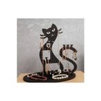 Takı Standı Kedi Figürlü Takı Küpe Standı Ahşap Takı Kutusu