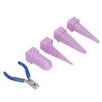 Takı Yapımı için Mandreller Naylon Uçlu Zincir Burun Pensesi Yuvarlak Oval Kare Tel Sarma Aletleri Halka Mandrel Tel Sarma Mandrel Takı Yapma Aracı 5 "Pense ile