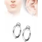 Takıconcept Cerrahi Çelik Sahte Septum,kıkırdak,dudak,kulak Piercing 2 Adet - Gümüş