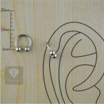 Takıconcept Halka Cerrahi Çelik Kıkırdak - Tragus - Dudak - Burun - Septum - Smile Piercing 6 mm - Gümüş