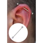 Takıconcept Titanyum İndustrial Köprü Piercing - Gri