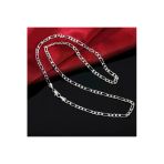 Takıhan 925 Ayar Erkek Kadın Unisex Figaro Gümüş Kaplama Zincir Kolye