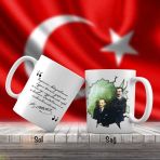 Takım Elbiseli İsmet İnönü ve Mustafa Kemal Atatürk - Atatürk'ün Sözleri -Kupa Bardak