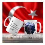 Takım Elbiseli Mustafa Kemal Atatürk - Atatürk'ün Sözleri -Kupa Bardak